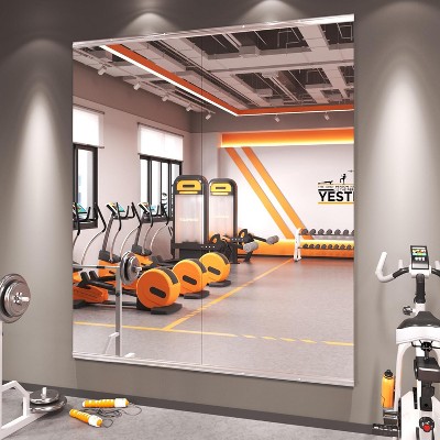 Apmir  2/3 pieces Rectangle Wall Mirror Home Gym Mirror Dance Studio Mirror Tempered Glass Mirror