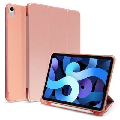 Insten - Tablet Cover Case Compatible with iPad Air 4 10.9 2020 with Pencil Holder, Magnetic Auto Wake/Sleep, Soft Slim, Lightweight, Gold