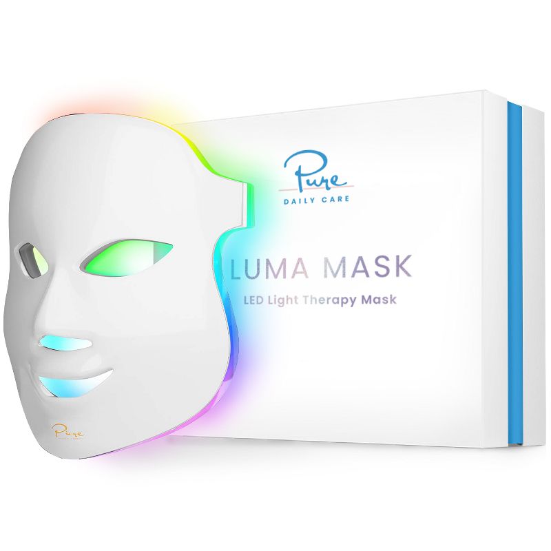 Pure Daily Care - Luma LED Skin Therapy Mask - Home Skin Rejuvenation & Anti-Aging Light Therapy - 7 Color LED - Facial Skin Care, 1 of 4