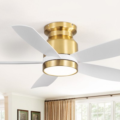 Sofucor Flush Mount Ceiling Fans with Light & Remote 42 Inch Low Profile Ceiling Fan Reversible DC 3CCT Dimmable for Bedroom Living Room Outdoor Patio