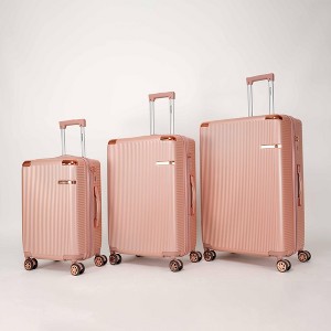 Vynxaria 4-Piece Hard Luggage Set 360¡ã Dual Rotating Wheels Password Lock for Effortless Travel - 1 of 4