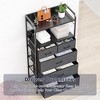 GustoWave Tall Dresser for Bedroom with 5 Drawers, Vertical Dresser with 2-Tier Open Shelves, Chest of Drawers with Hanging Racks, Small Space - 4 of 4