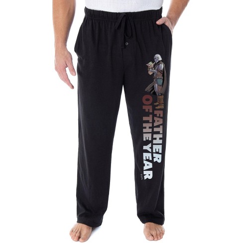 Star Wars Men s The Mandalorian Father of the Year Father s Day Pajama Pants XL Black