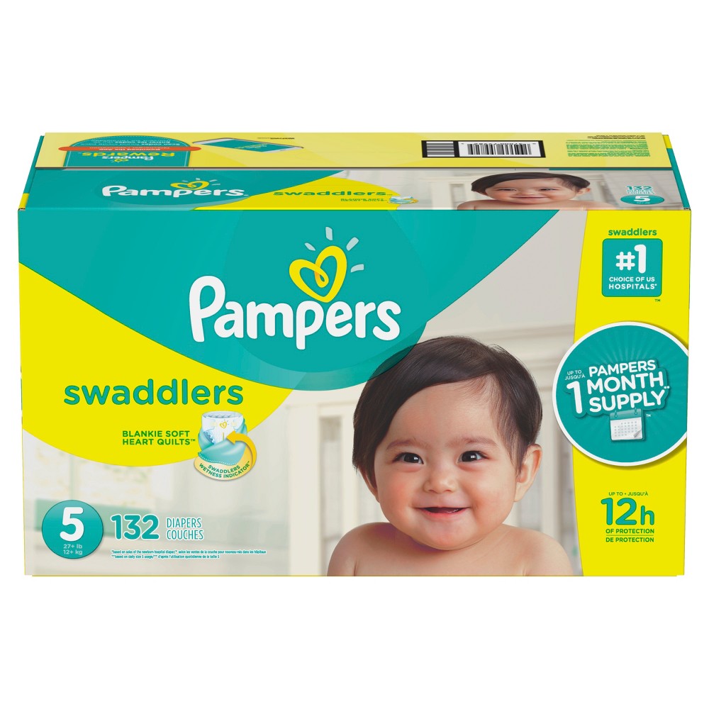 Pampers Swaddlers Disposable Diapers One Month Supply - Size 5 (132ct)