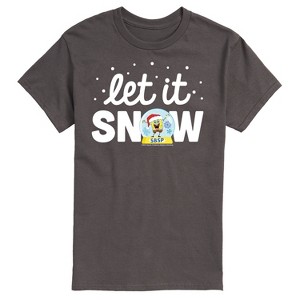 Men's - SpongeBob SquarePants - Let It Snow Christmas Short Sleeve Graphic T-Shirt - 1 of 4