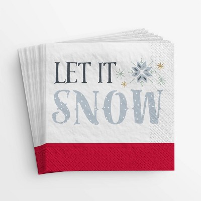 20ct Let it Snow Lunch Disposable Napkin - Wondershop™