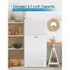 BLACK+DECKER 2.7 Cu. Ft.Compact Chest Freezer, Removable Storage Basket, Mechanical Temperature Control, Manual Defrost, BCFK276, White - 2 of 4