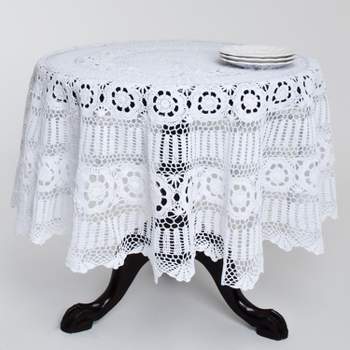 Saro Lifestyle Handmade Crochet Cotton Lace Table Linens