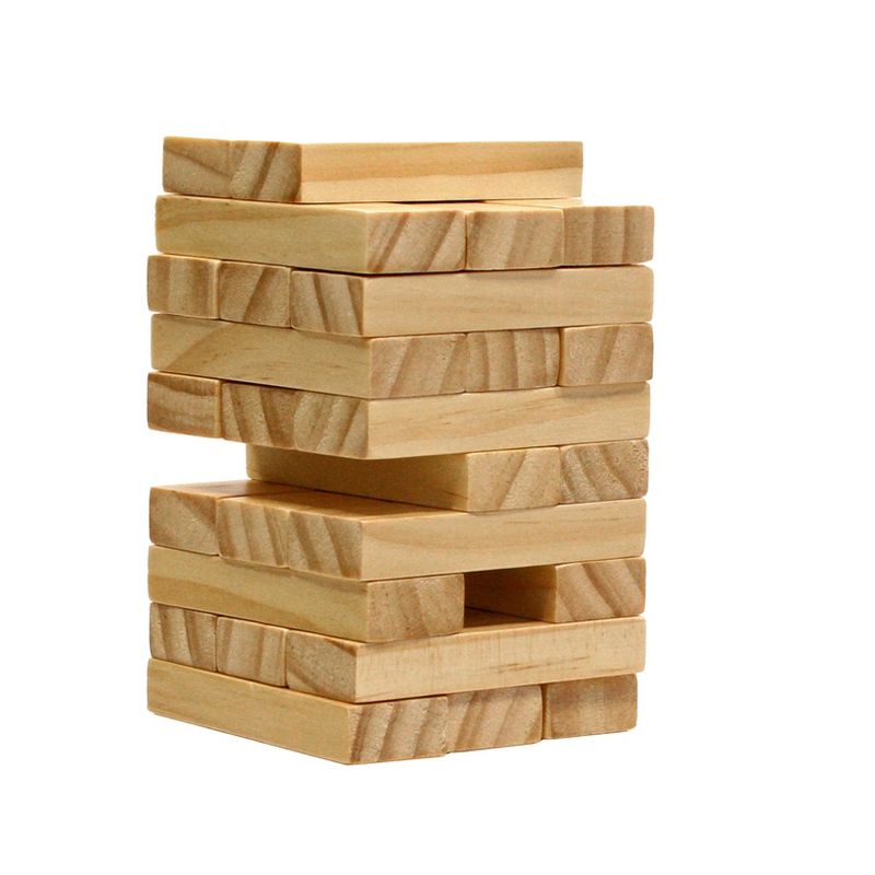 WE Games Wooden Blocks Stacking Tower Game, Short Stack, 2 of 4