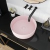 ChicFurnit Bathroom Sink Vessel Sink Stylish Ceramic Above Counter Modern for Bathroom, Pink, 15.7"*15.7"*4.7" - 4 of 4