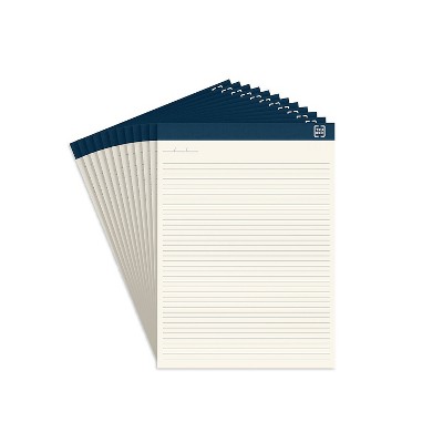 TRU RED Notepads 8.5" x 11.75" Wide Ruled Ivory 50 Sheets/Pad TR58194