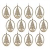 Oval Tree Ornament (Set of 12) 6"H Aluminum - 3 of 3