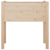 vidaXL Solid Pinewood Garden Planter- Weather-Resistant Outdoor Flower Box, Square Shape, Easy Assembly Required, Brown - 3 of 4