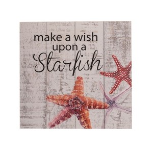 Beachcombers Wish Upon A Starfish Sign 11.79 x 0.39 x 11.79 Inches. - 1 of 2