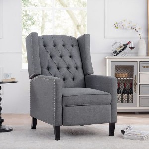 CENGHU 27.16" Wide Manual Wing Chair Recliner, Sofa Chair, Comfy Accent Armchairs for Adults, Adult Recliner Chair, Modern Single Recliner Chair - 1 of 4