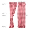 Annie Buffalo Red Check Ruffled Panel Set of 2 96x50 - 3 of 4