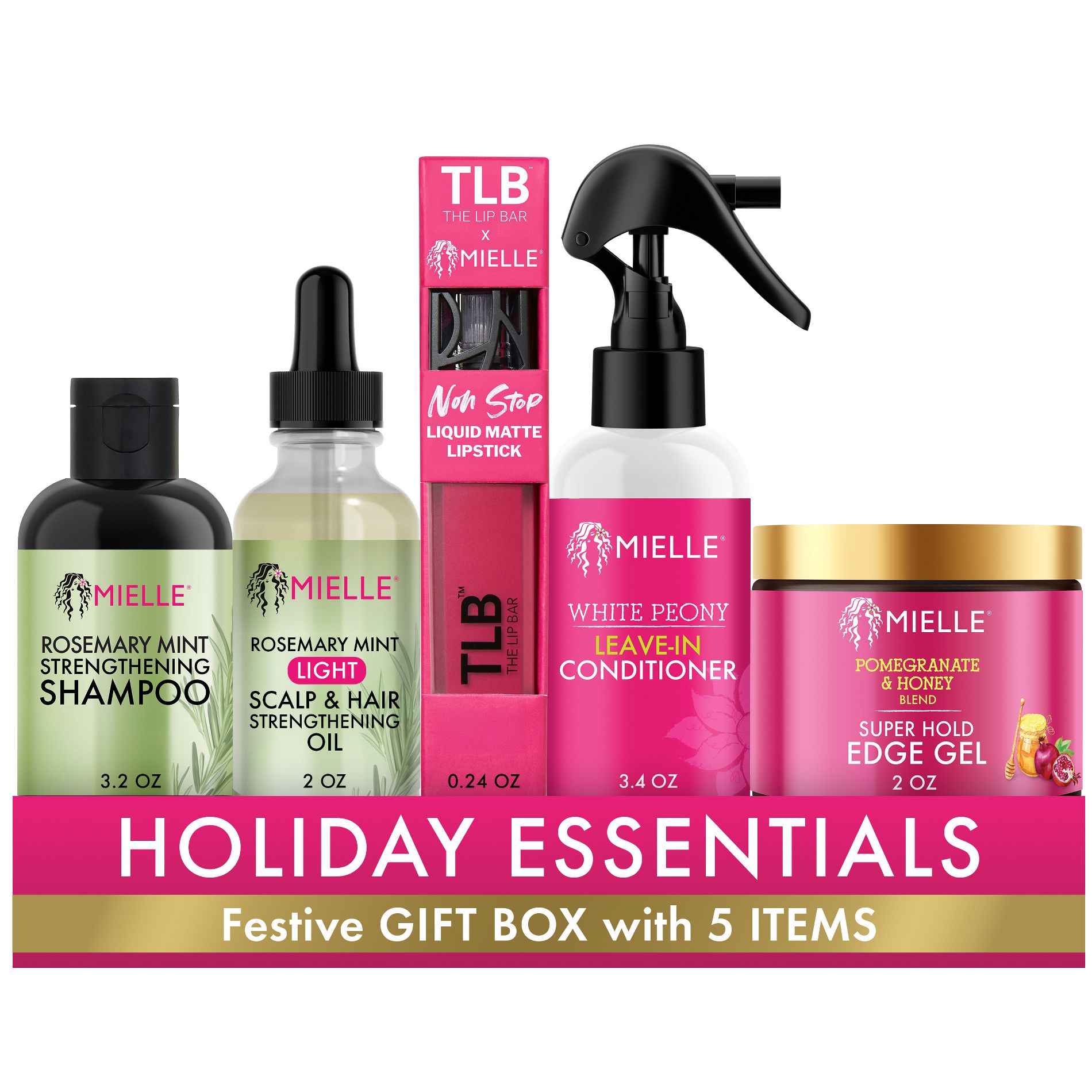 Mielle Organics Holiday Discovery Hair Treatment Gift Set - 5pc