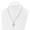 Black Bow Jewelry Stainless Steel Gold Tone Plated Crucifix Tube Cross Necklace, 20 Inch - 3 of 4