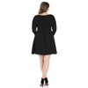 24seven Comfort Apparel Perfect Fit and Flare Plus Size Pocket Dress - image 3 of 4