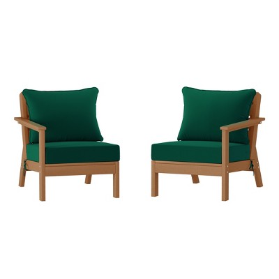WestinTrends Avalon Outdoor Patio HDPE Loveseat Sofa with Patio Cushions