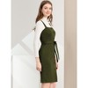 INSPIRE CHIC Women's Classic Button Decor Slim Fit Sleeveless Tie Waist Pinafore Overall Dress - 4 of 4