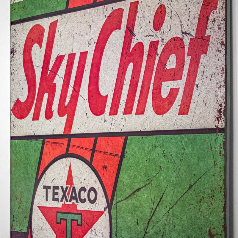 40&#34; x 30&#34; Sky Chief Texaco Gasoline Metal Sign Black/Red/Green - American Art Decor, 4 of 7