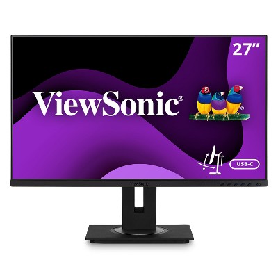 ViewSonic VG2755 27 Inch IPS 1080p Monitor with USB C 3.1, HDMI, DisplayPort, VGA and 40 Degree Tilt Ergonomics for Home and Office