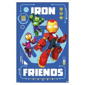 Trends International Marvel Jr Iron Man And His Awesome Friends (2025) - Group Framed Wall Poster Prints - 1 of 4