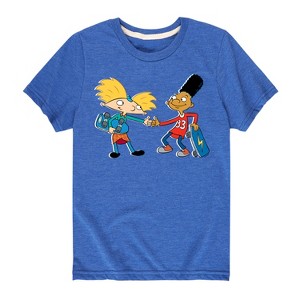Boys' - Hey Arnold! - Arnold and Gerald Skateboard Short Sleeve Graphic T-Shirt - 1 of 4