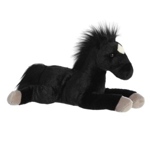 Aurora Medium Blackjack Flopsie Adorable Stuffed Animal Black 12" - 1 of 4