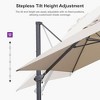 PURPLE LEAF Cantilever Telescopic Umbrella for Swimming Pool, Patio, Porch, Garden - 4 of 4