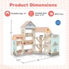 Costway Wooden Corner Dollhouse Playset with 41 Pieces of Furniture and Accessories - 3 of 4