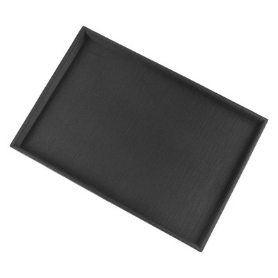 Black Fabric Flat Tray Jewelry Organizer with Removable Dividers