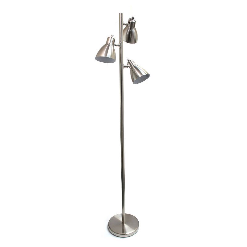 64" Traditional 3 Light Metal Floor Lamp with Adjustable Spotlight Shades - Creekwood Home, 1 of 7