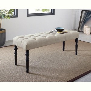 NicBex Upholstered Bench,Dining Bench with Solid Wood Frame,Modern Ottoman with Turned Legs for Living Room,Entryway,Kitchen - 1 of 4