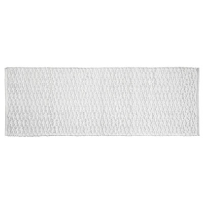 mDesign Bathroom Cotton Rectangular Rug, Long Runner, 60" x 21"