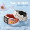 HTUTWOO Floral Band Compatible with Apple Watch Bands 38/40/41/42mm, Flower Engraved Silicone Inlay Dressy Strap for iWatch Series Ultra - 4 of 4