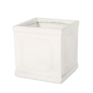 Maggift Planter, Floor Standing Square Planter, Modern Design Outdoor Planter for Garden, Patio Door, White, 13.75"*13.75"*14" - 1 of 4