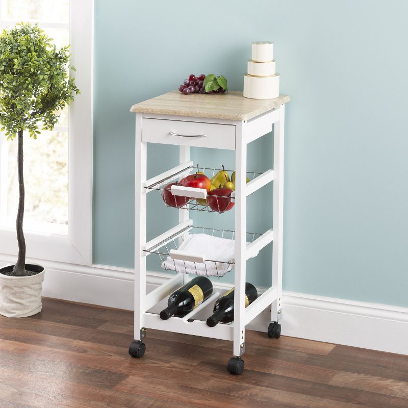 Home Basics Kitchen Trolley with Drawers and Baskets, 2 of 3