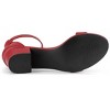 Allegra K Women's Open Round Toe Block Low Heels Ankle Strap Sandals - 4 of 4