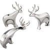 Nambe Miniature Blitzen Reindeer Christmas Set, 3 Pieces - Silver - 3 of 4