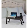 BirdRock HomeMulti-tasking Laptop Bamboo Bed Tray - Walnut - 3 of 4