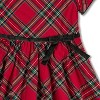 Hope & Henry Girls' Puff Sleeve Party Dress with Velvet Trim, Infant - 2 of 4