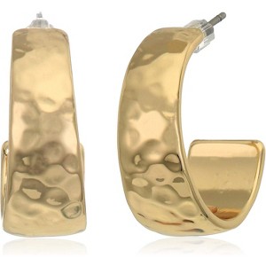 Women's Classics Women's Polished Gold Tone Hoop Earrings - 1 of 4