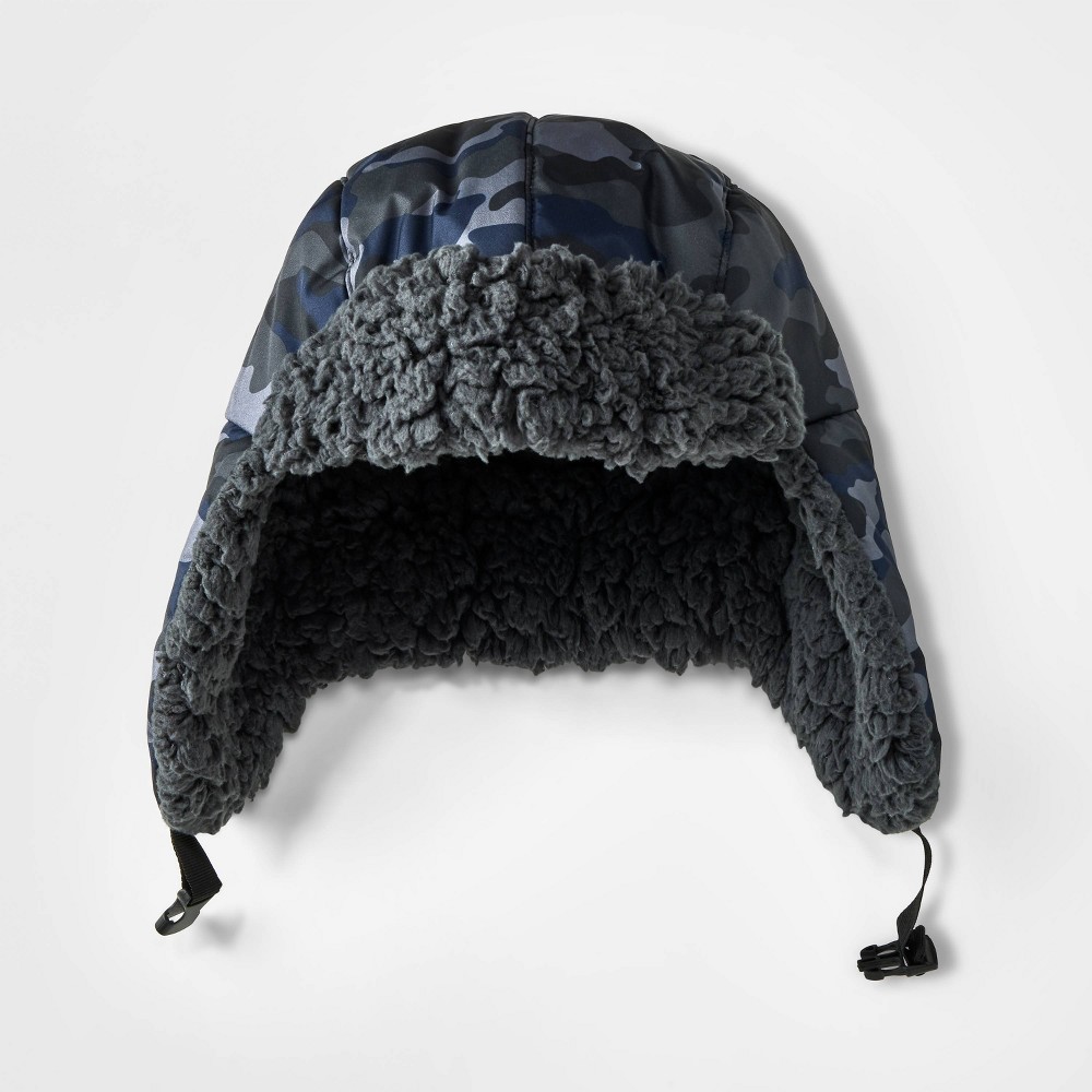 Boys' Camo Trapper Hat - Cat & Jack Gray