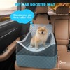 JOEJOY Elevated Dog Car Seat, Memory Foam Pet Booster Seat with Detachable Washable Cover, Portable Travel-Safe Bed for Cars - 3 of 4