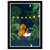 Wynwood Studio 15" x 21" Modern Boho Tigger and Plants I Framed Wall Art Print Green: Chic Decor, Digital Animal Artwork for Home Office - 3 of 4