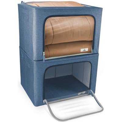 Sorbus Large Foldable Storage Box Organizer Blue