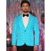 Lars Amadeus Men's Classic Slim Fit One Button Polka Dots Blazers - 2 of 4