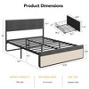 Upholstered Bed Frame with Headboard & Storage, Platform Foundation with 2 Drawers - 2 of 4